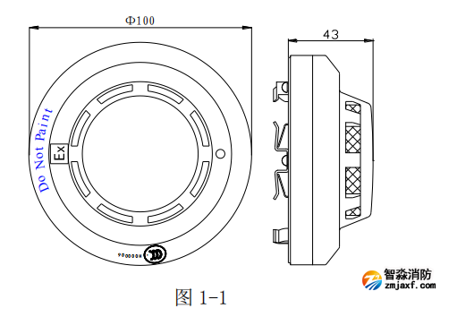 探測器外形示意圖 探測器外形示意圖